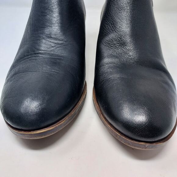 Lucky Brand Black Leather Ankle Boots Size 9M - Picture 3 of 9